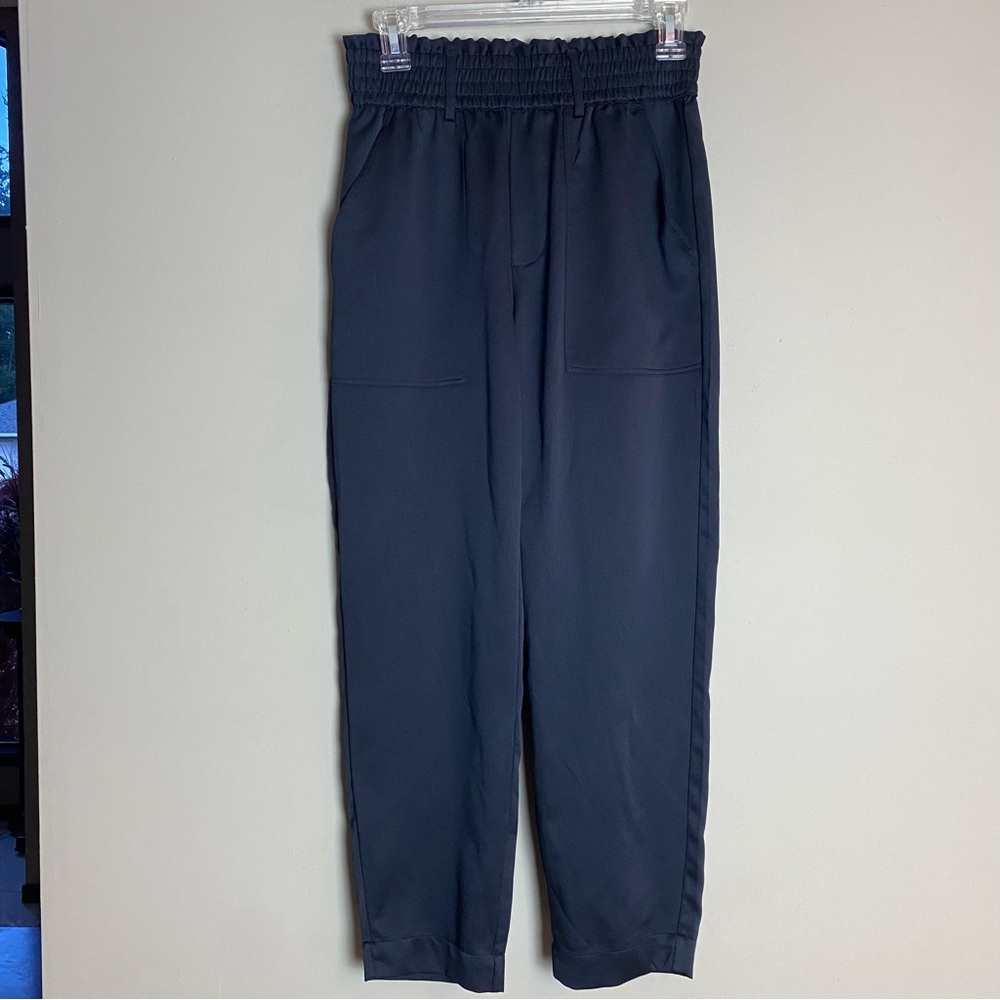 Abercrombie & Fitch Black Paperbag Waist Pants Sz S